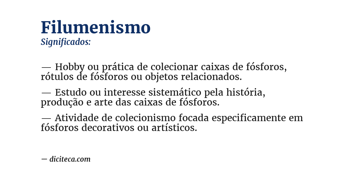 Significado de filumenismo
