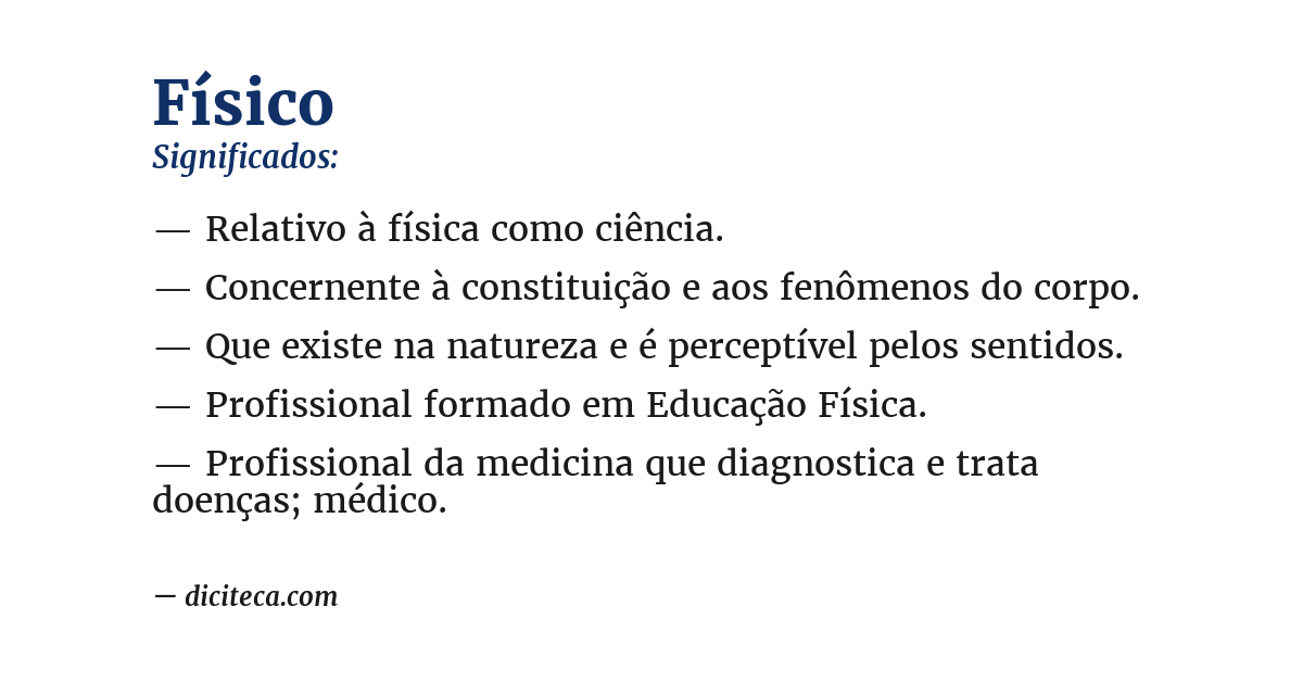 Significado de físico