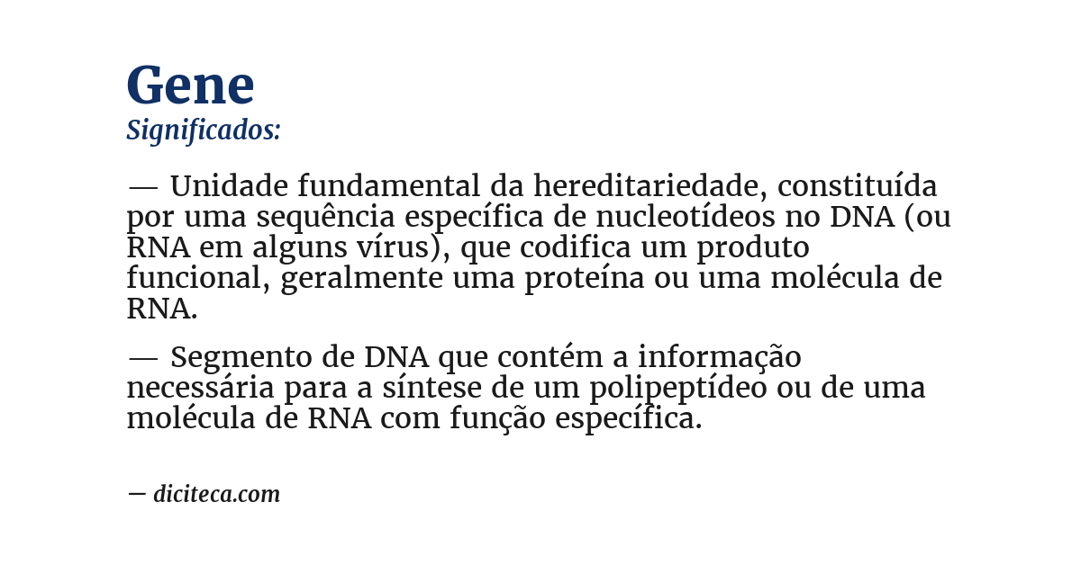 Significado de gene
