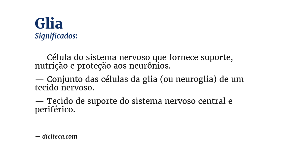 Significado de glia