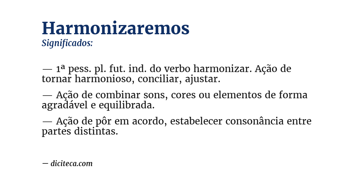 Significado de harmonizaremos