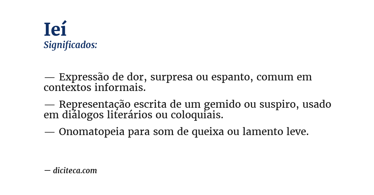 Significado de ieí