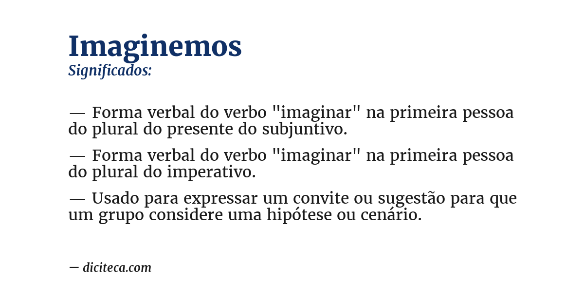 Significado de imaginemos