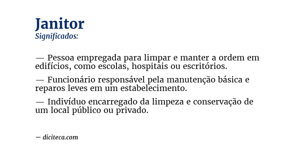 Significado de janitor