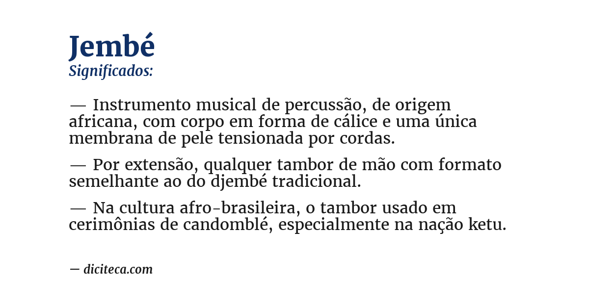 Significado de jembé