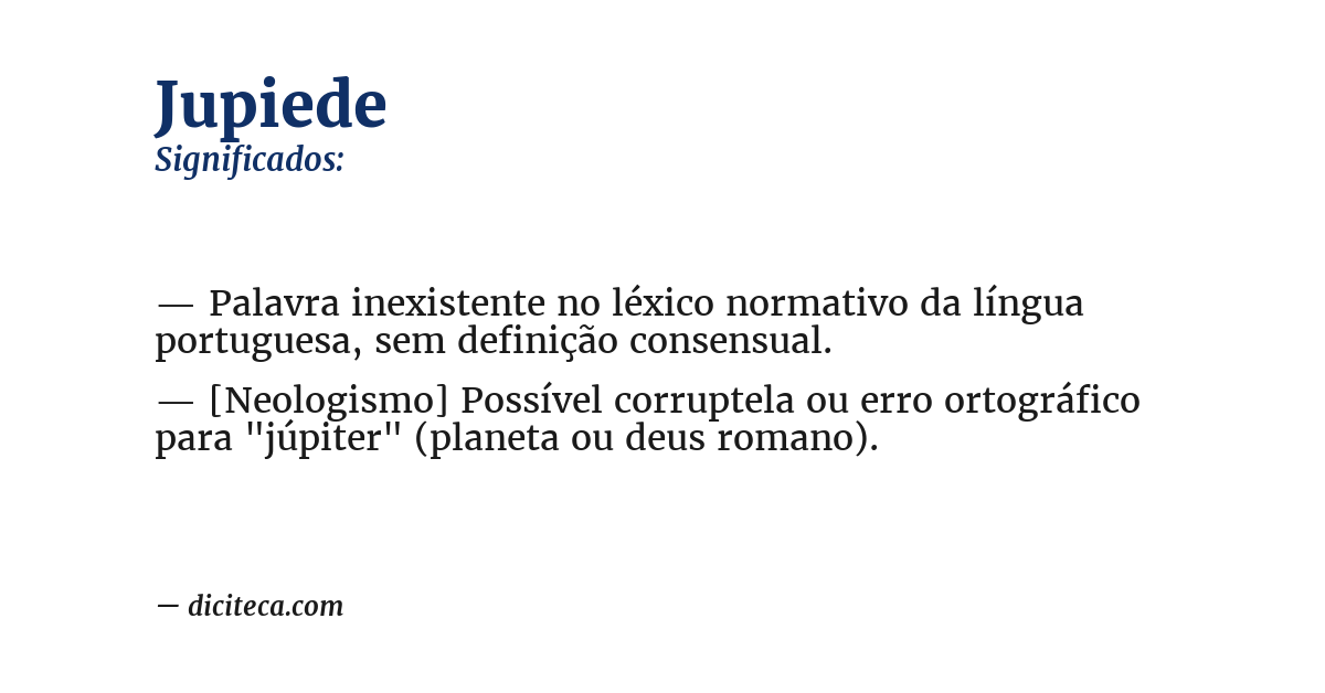 Significado de jupiede