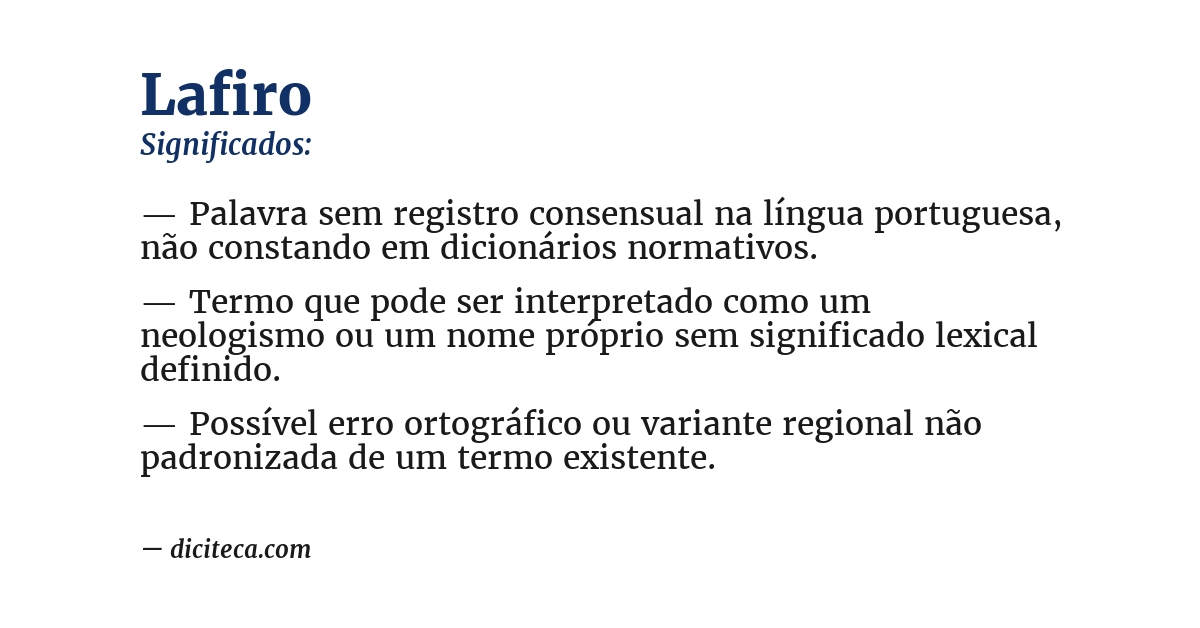 Significado de lafiro