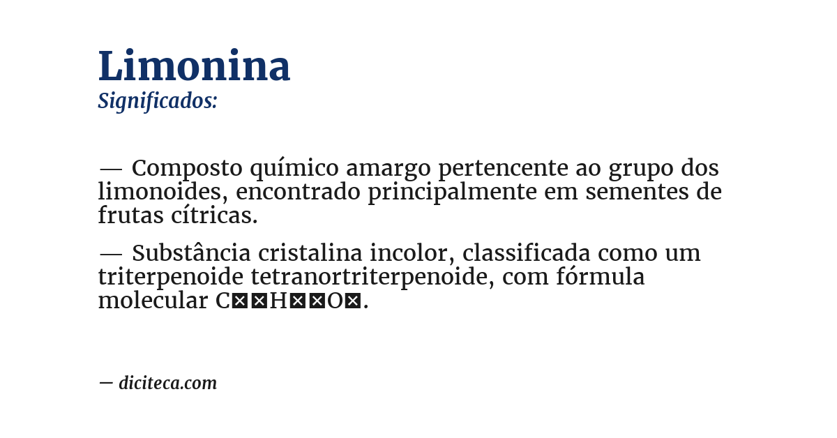 Significado de limonina
