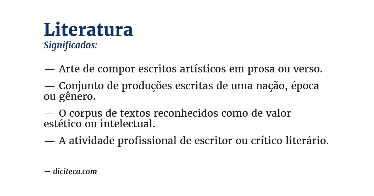 Significado de literatura