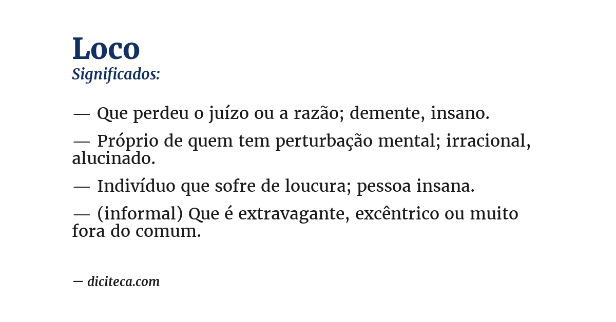 Significado de loco