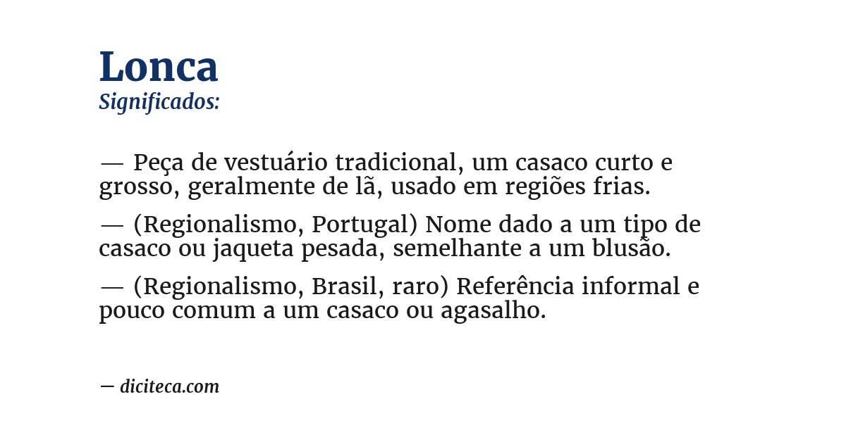Significado de lonca
