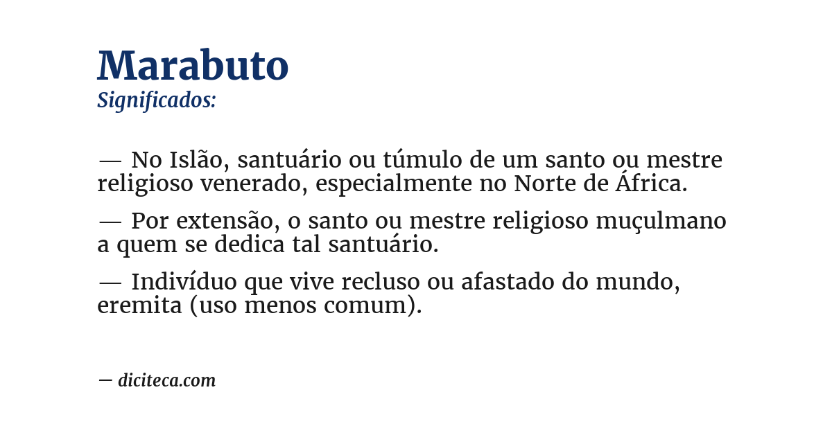 Significado de marabuto