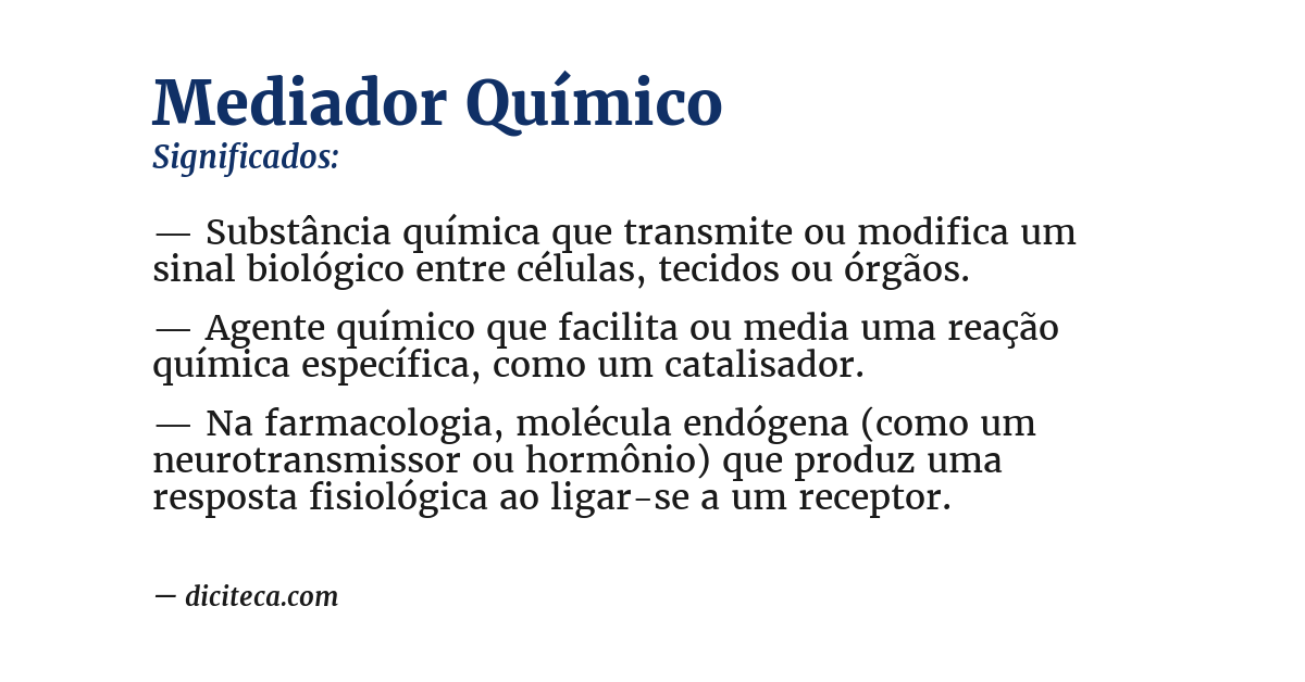 Significado de mediador químico