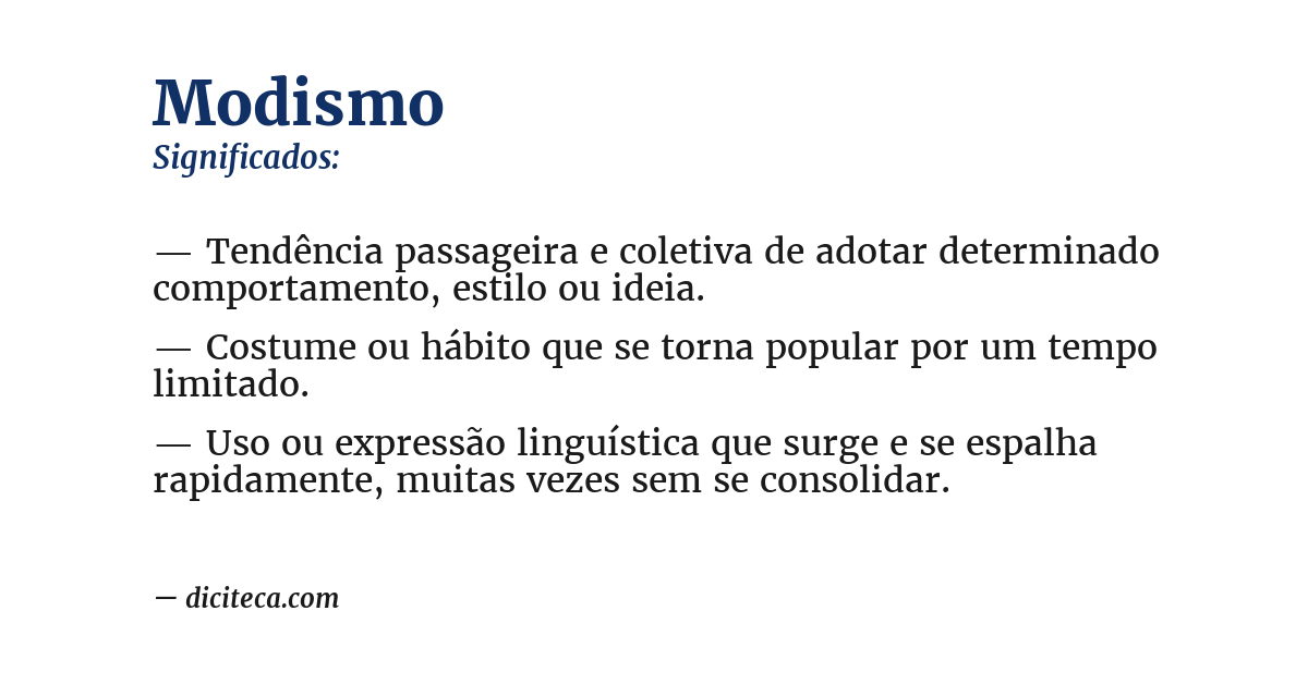 Significado de modismo