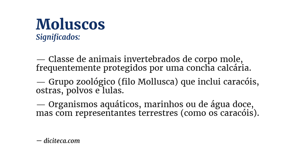 Significado de moluscos