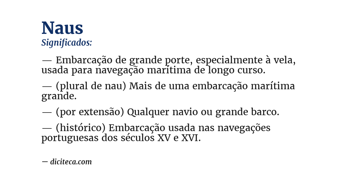 Significado de naus