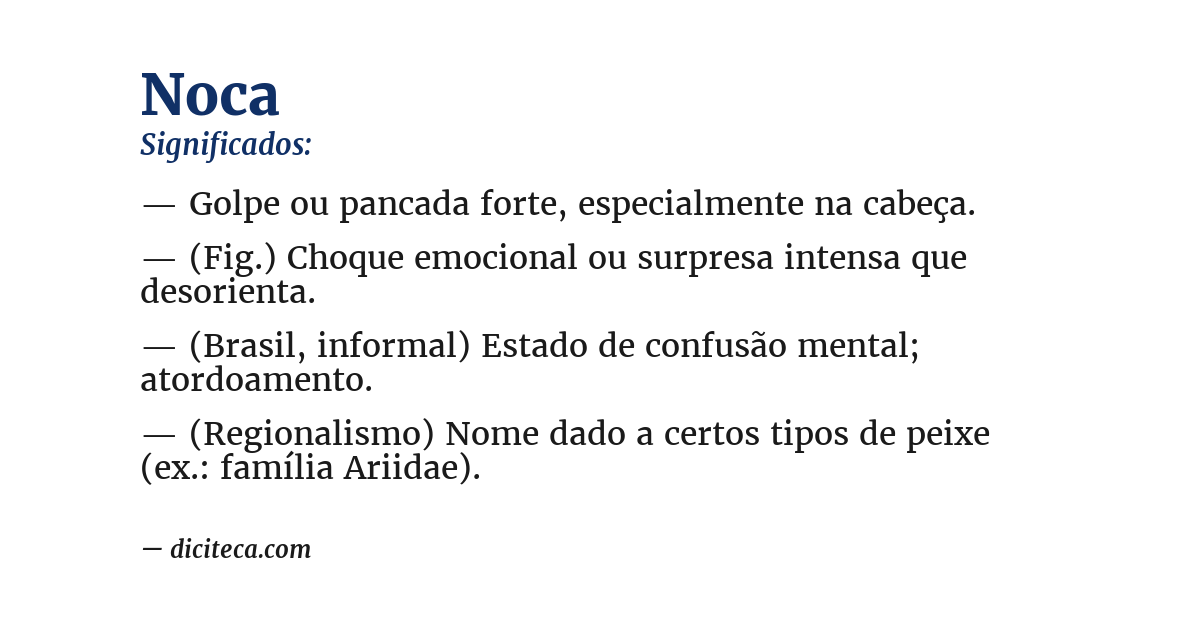 Significado de noca