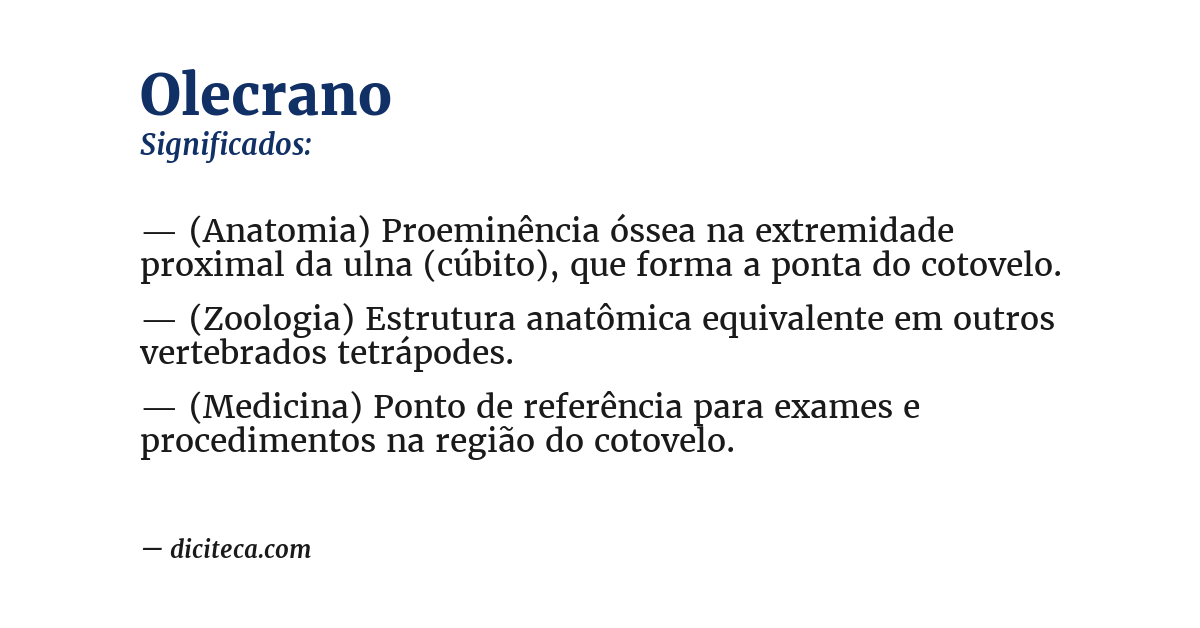 Significado de olecrano