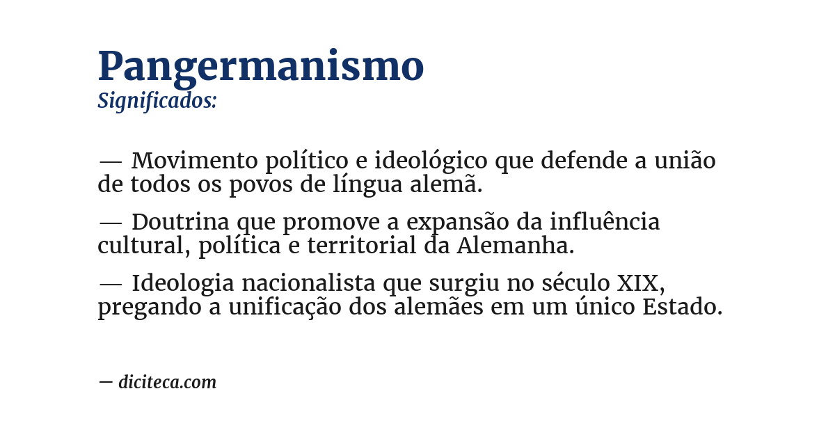 Significado de pangermanismo