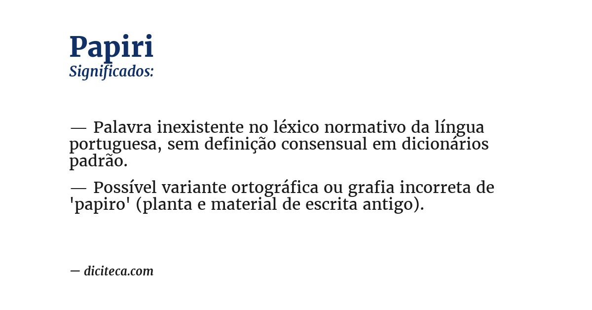 Significado de papiri