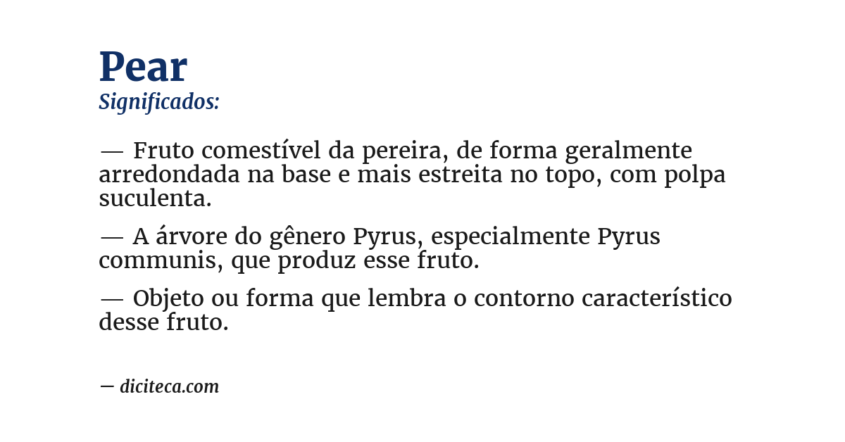 Significado de pear
