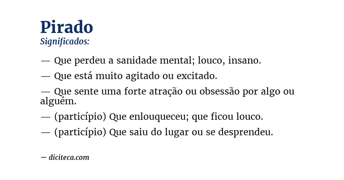 Significado de pirado