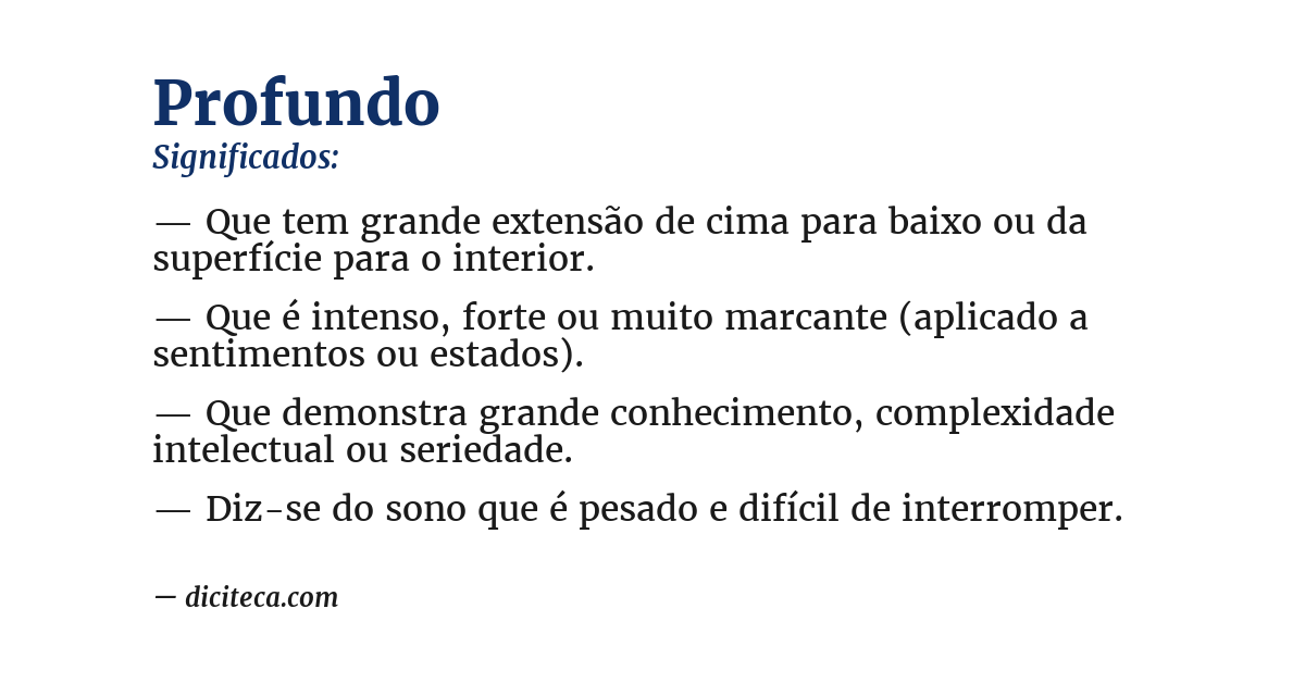 Significado de profundo