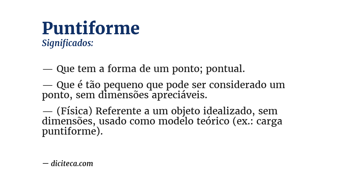 Significado de puntiforme