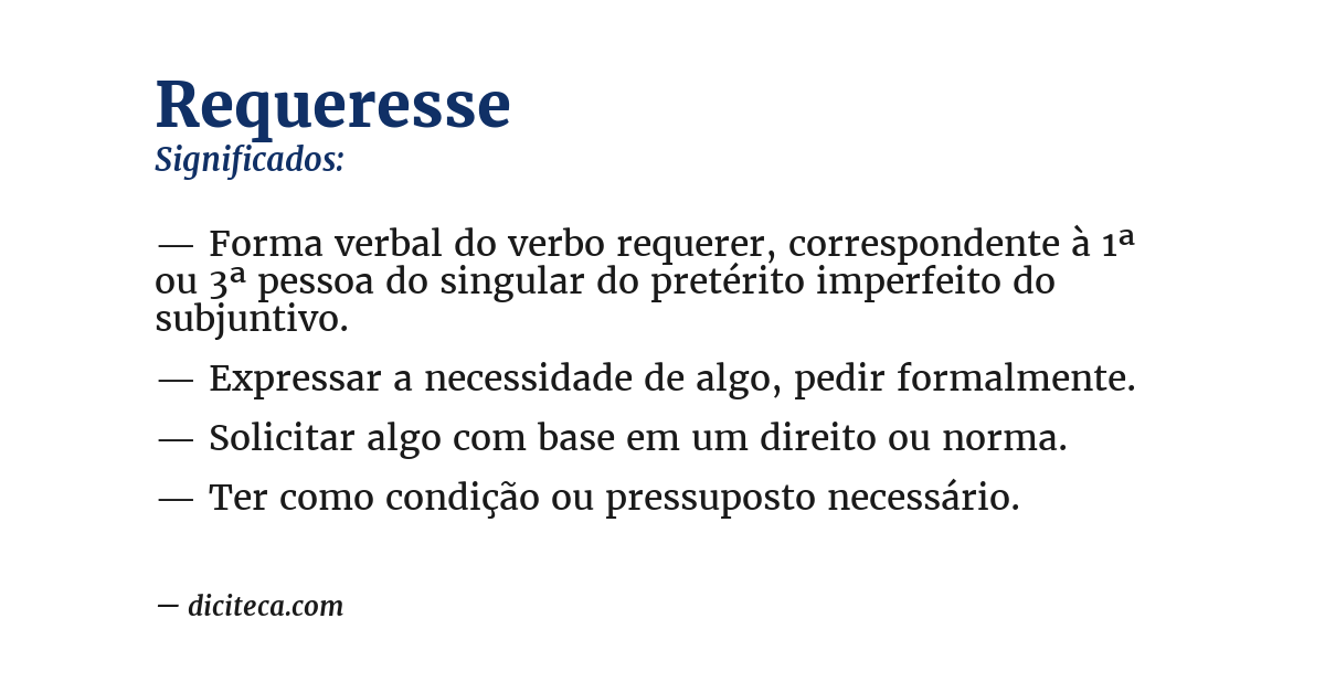 Significado de requeresse