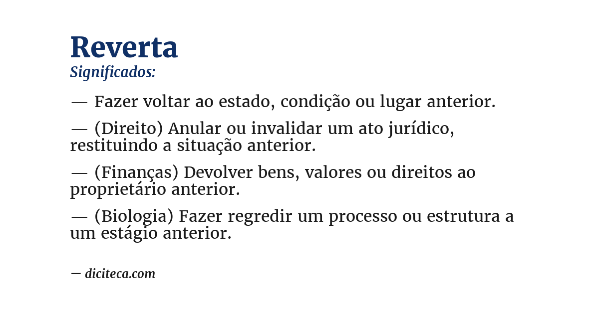 Significado de reverta