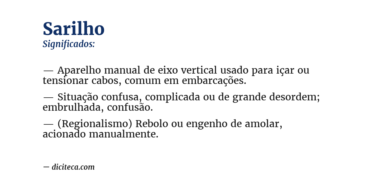 Significado de sarilho