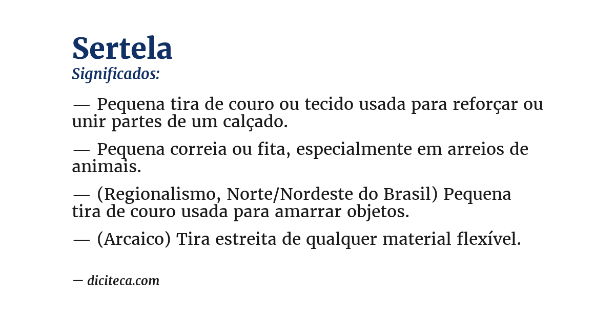 Significado de sertela