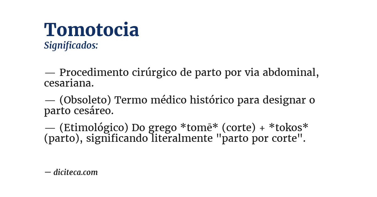 Significado de tomotocia