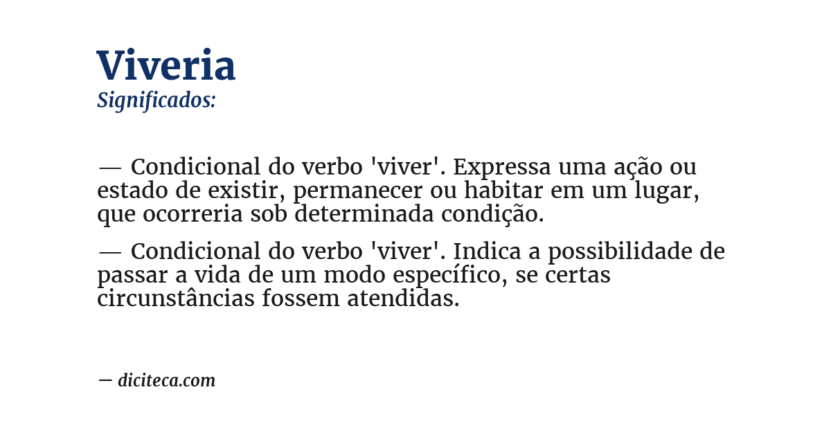Significado de viveria