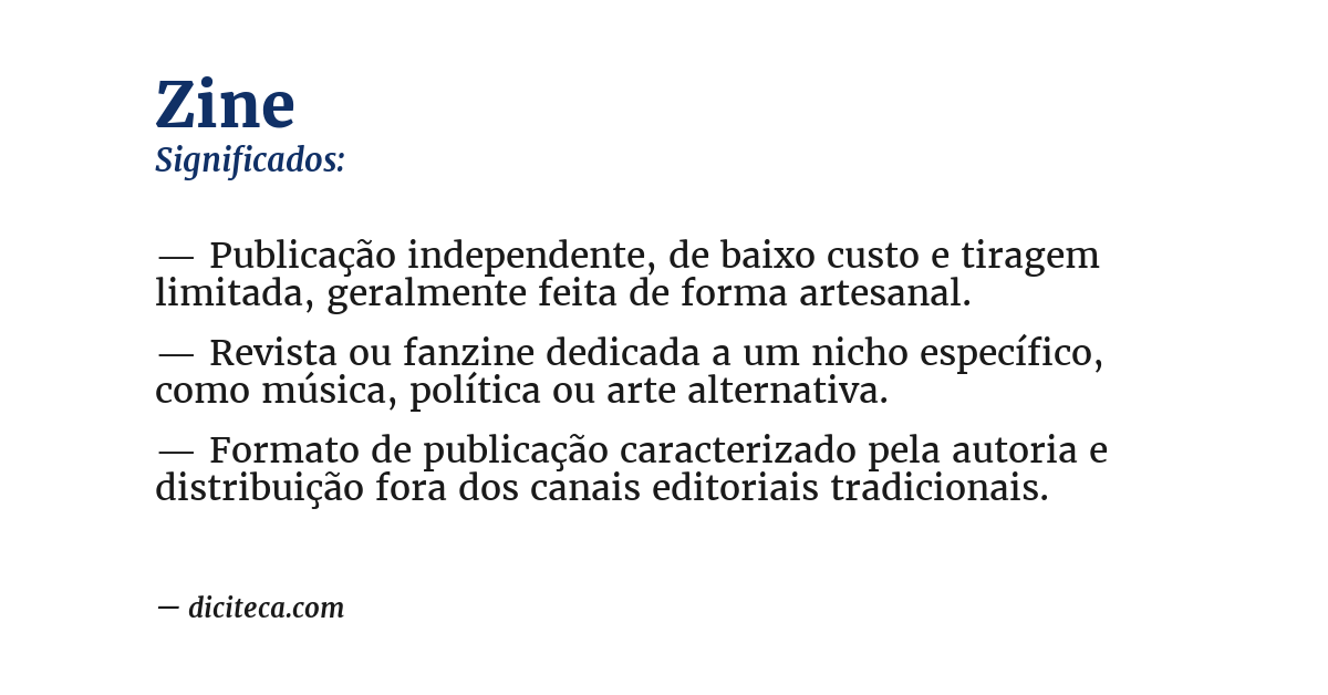 Significado de zine
