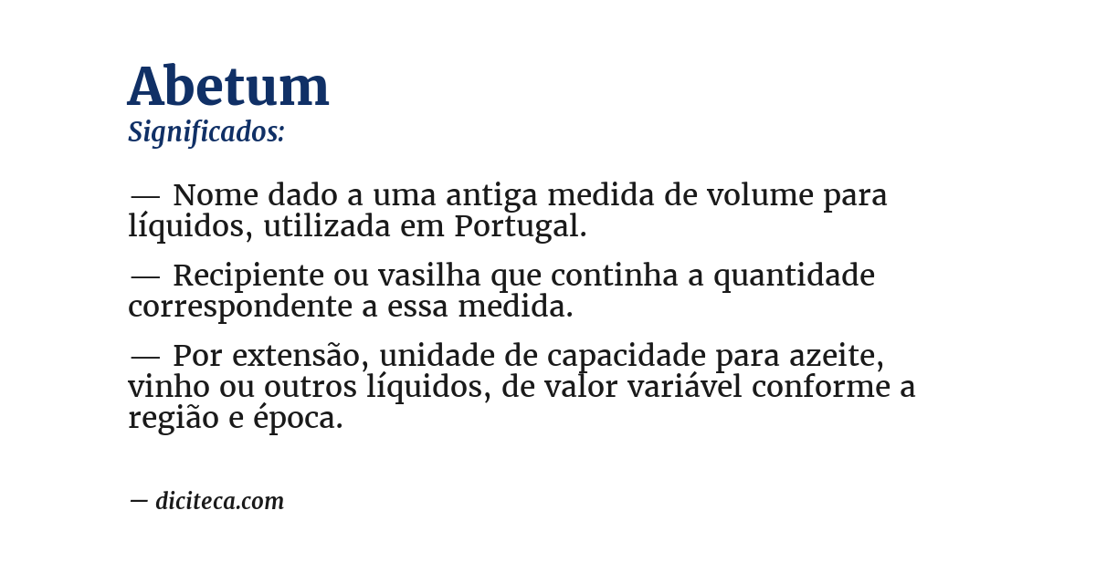 Significado de abetum