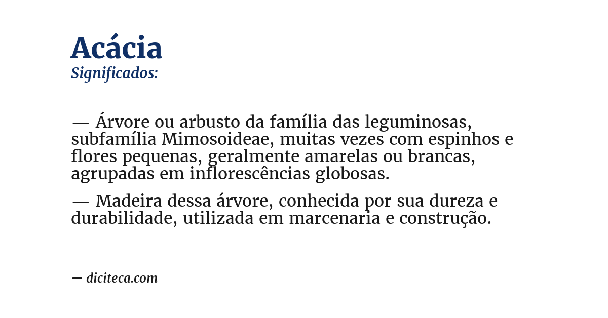 Significado de acácia