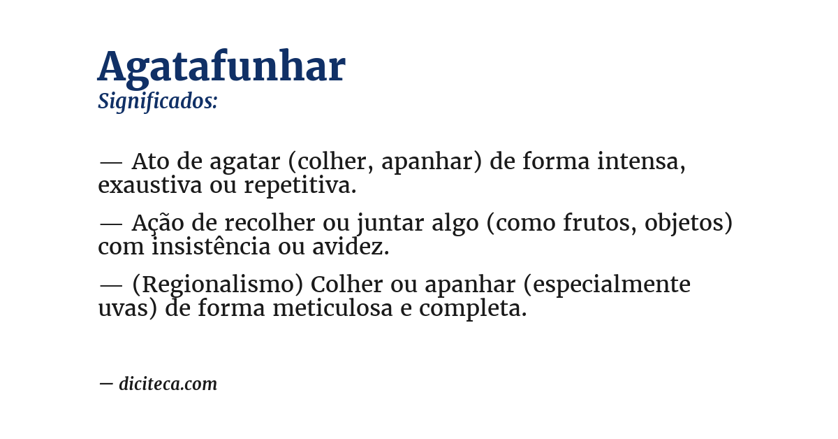 Significado de agatafunhar