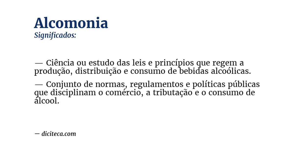 Significado de alcomonia