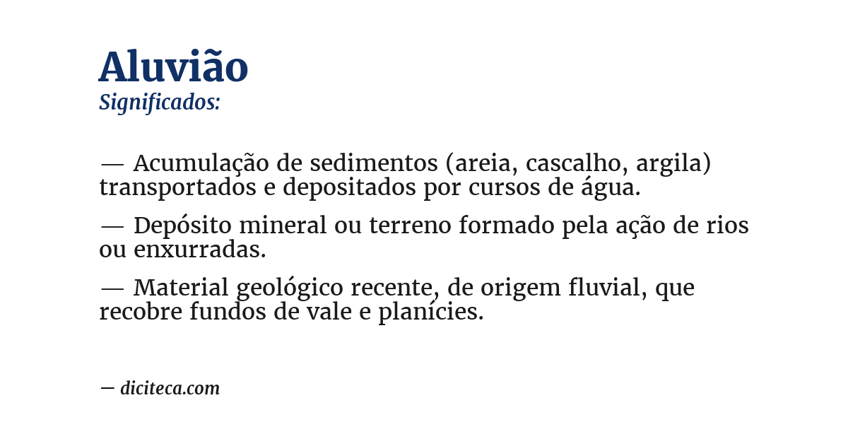 Significado de aluvião