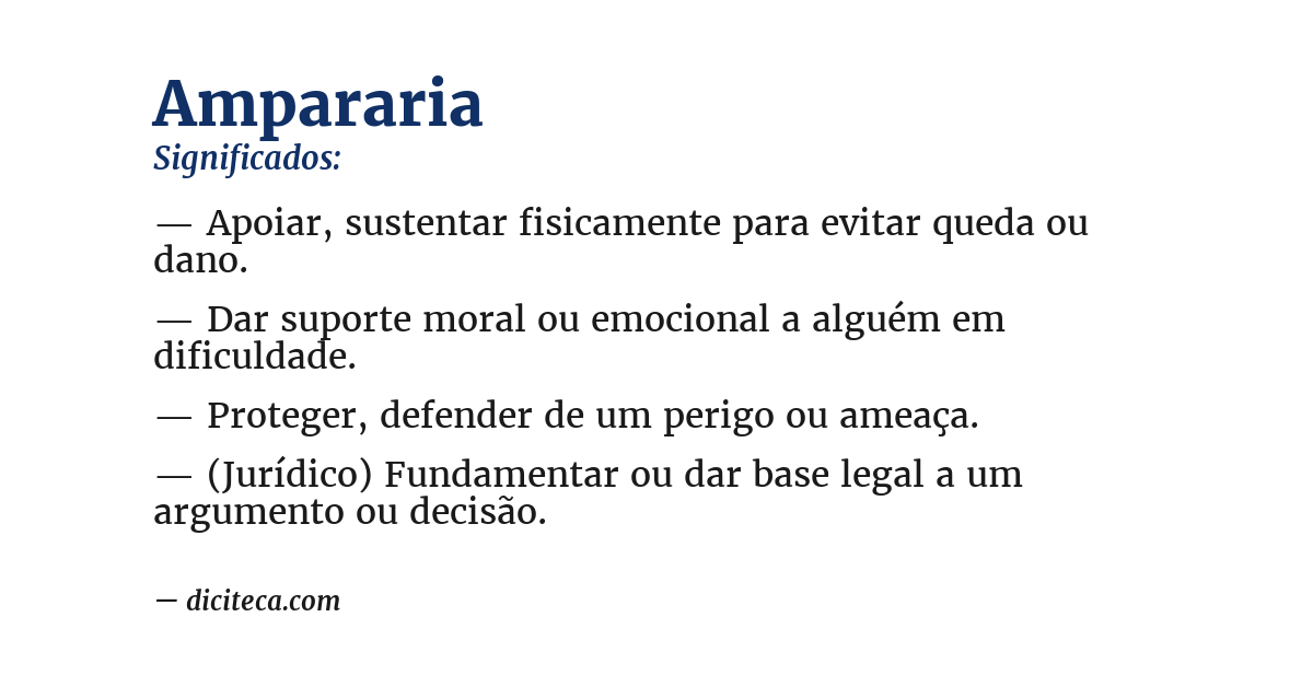 Significado de ampararia