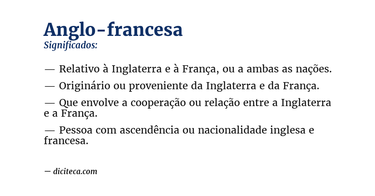 Significado de anglo-francesa