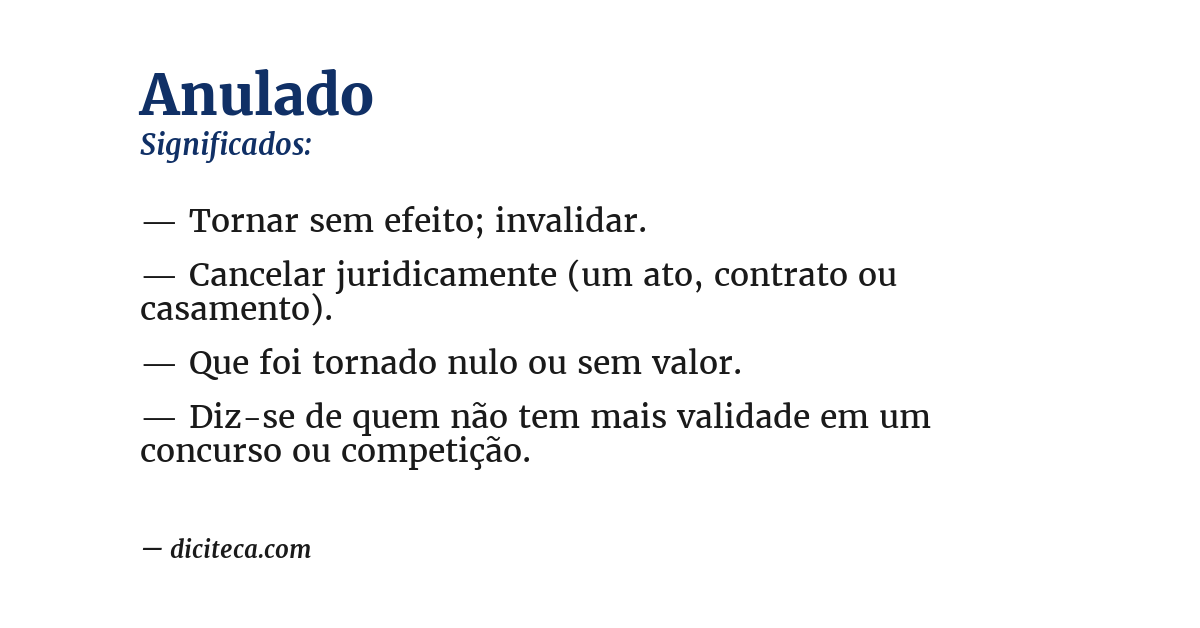 Significado de anulado