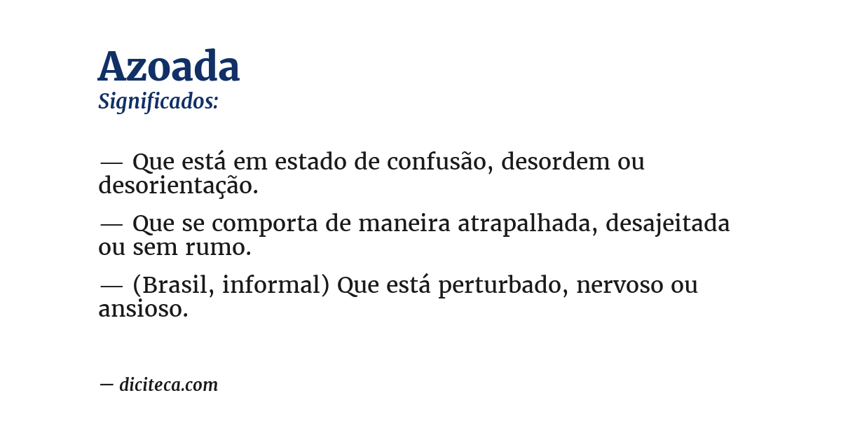 Significado de azoada