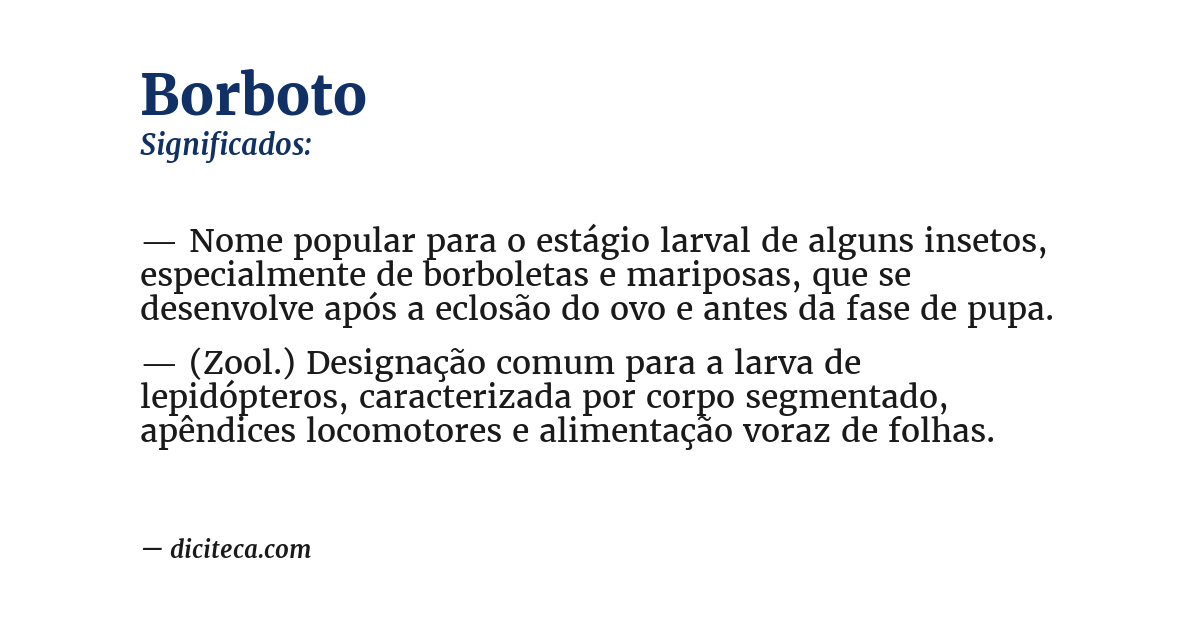 Significado de borboto