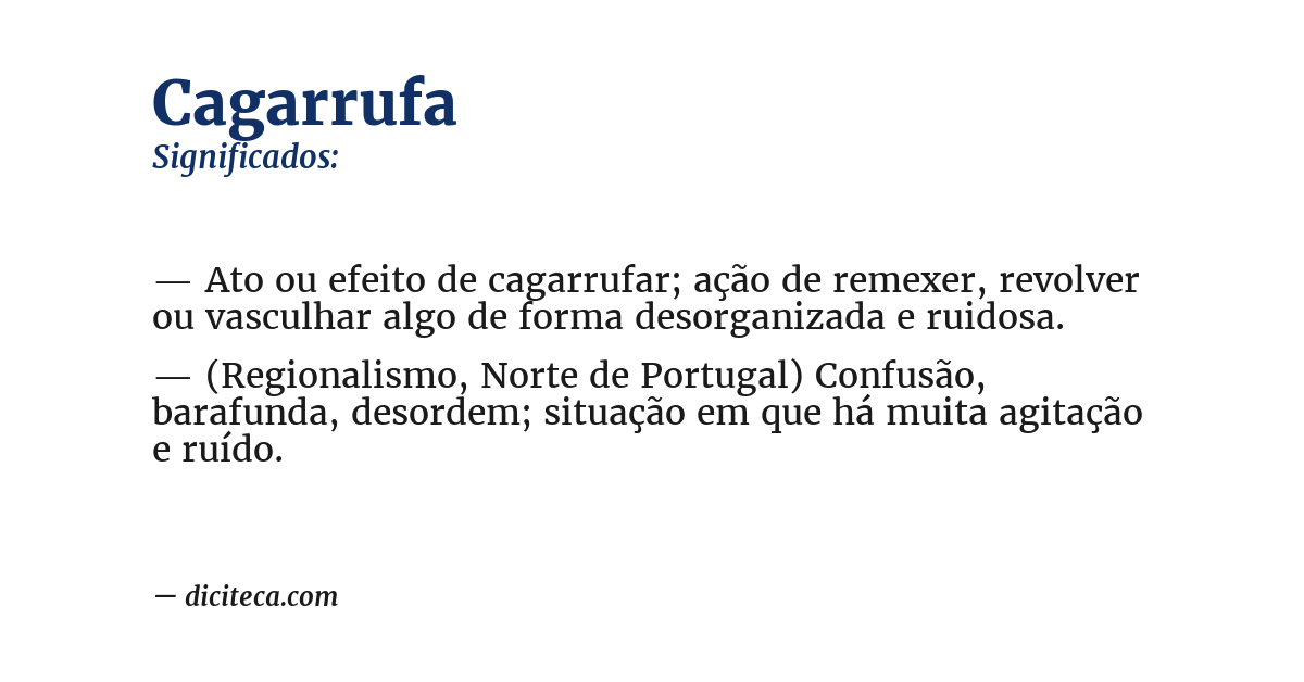 Significado de cagarrufa