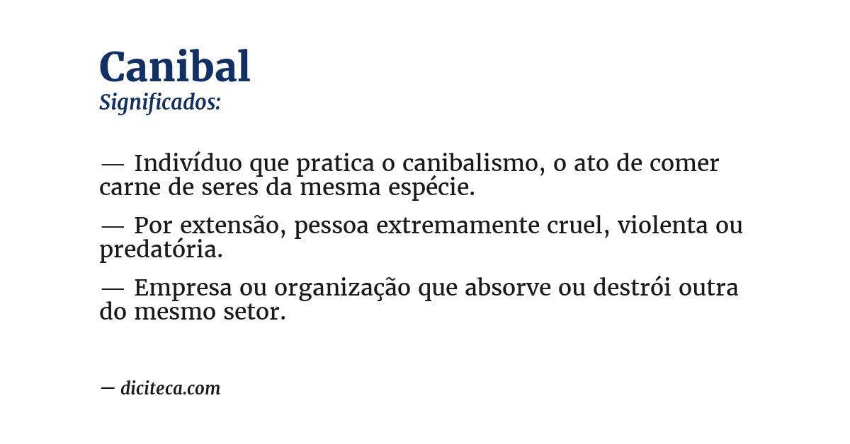 Significado de canibal