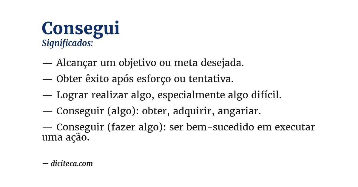 Significado de consegui