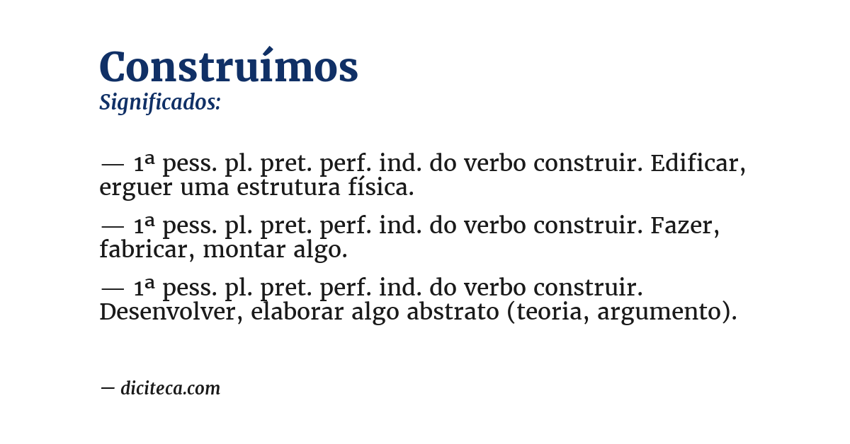 Significado de construímos