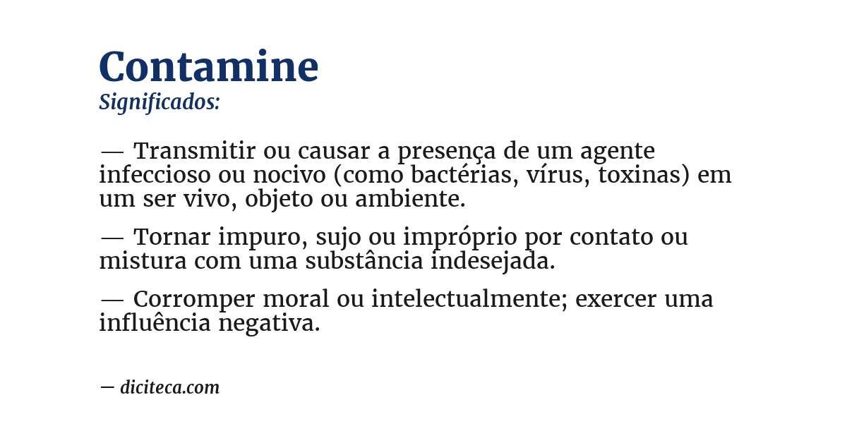 Significado de contamine